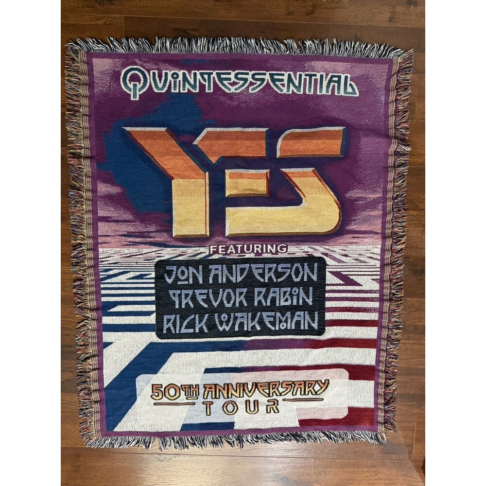 Yes 50th Anniversary Tour Throw Blanket - Quintessential fading pulls
